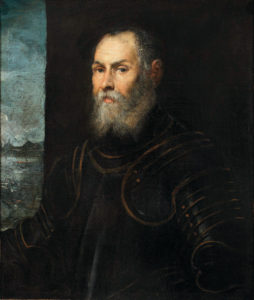 M.Ob.635; Tintoretto, Jacopo (1519-1594) (malarz); Wenecja (W³ochy); Portret weneckiego admira³a; XVI w.; olej; p³ótno; 81 x 68 [122 x 106]